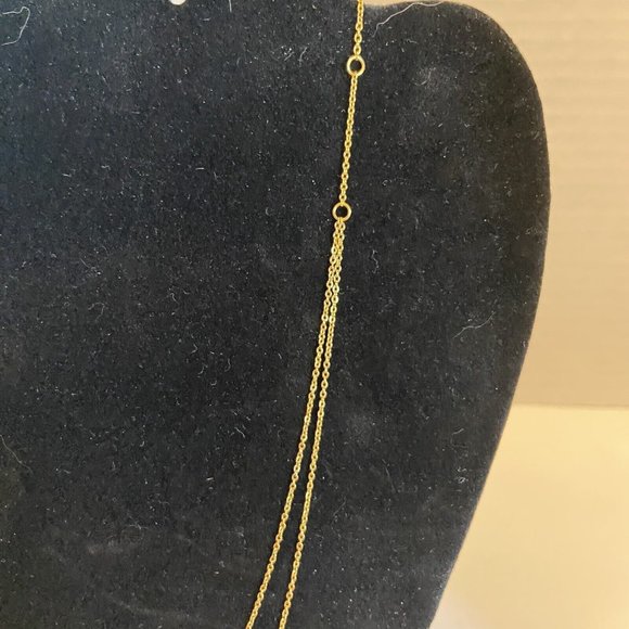 JZJ Jennifer Zeuner gold necklace 2 asymmetric stars 2 strands - Picture 2 of 4